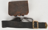 CIVIL WAR LEATHER ACCOUTREMENTS LOT CARBINE SLING