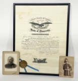 NAMED GENERAL THOMAS WILSON ALBUMEN DOCUMENT LOT