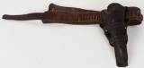 1880'S TEXAS HALF FLAP COLT HOLSTER & MARKED BELT