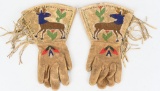 NATIVE AMERICAN BEADED GAUNTLETS