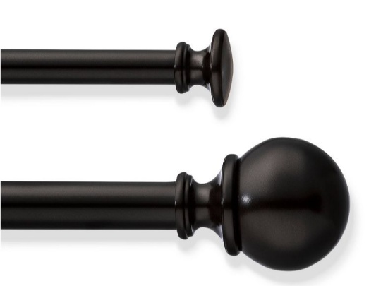 Double Bronze curtain Rod