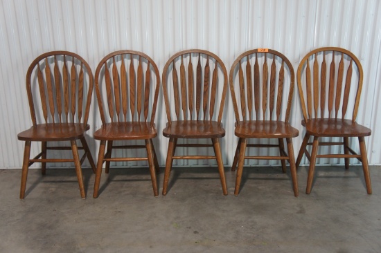 5 Wooden Chairs  -JC