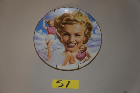 Marilyn Monroe Collectable Plate -JC