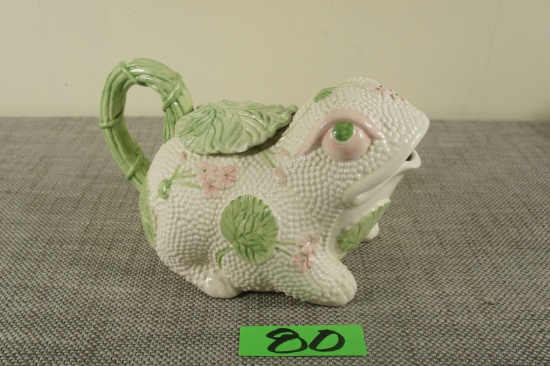 Fitz and Floyd frog Teapot -CO
