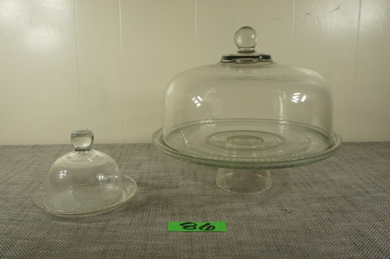 Covered Cake Plate & Cupcake Dish -CO