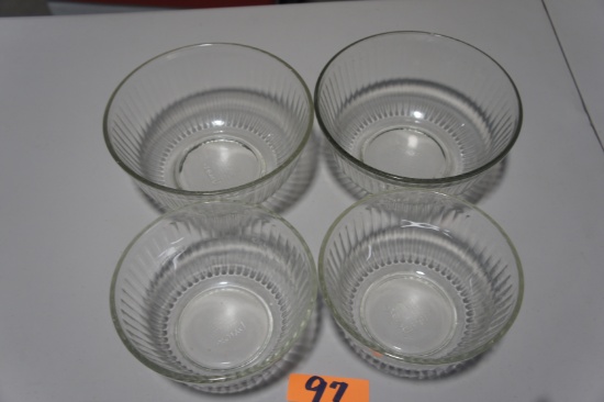 4 Pc Pyrex Mixing Bowls -JC