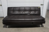 Faux Leather Futon with USB and outlets-JC