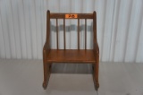 Child's Vintage wooden rocking chair  -JC