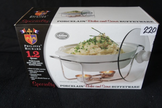 Philpppe Richard 1.2 Quart Porcelain Bake & Serve Buffetware =DG
