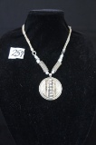 Ruby Rd Silvertone Necklace-DM