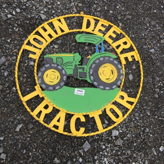 METAL ROUND JOHN DEERE SIGN