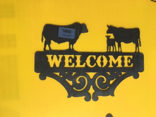 BULL/COW/CALF WELCOME SIGN