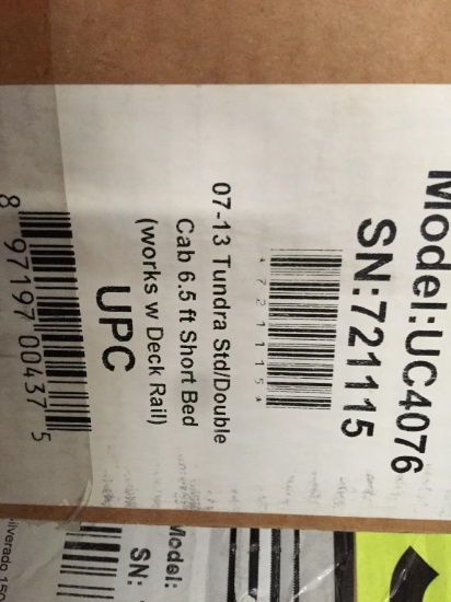 2007-2013 TUNDRA REG OR DBL CAB 6.5' BED COVER