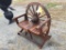 TEAK WOOD WAGON WHEEL BENCH