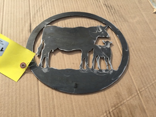 COW/CALF ROUND WALL SIGN