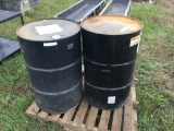 (2) 55 GALLON BARRELS CENEX HYDRAULIC FLUID