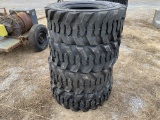 UNUSED (4) TURBO 14PLY SKIDSTEER 12-16.5 TIRES