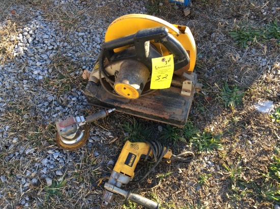 DEWALT CUTOFF SAW/DRILL/SANDER