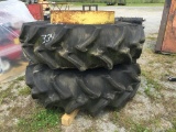 18-4-34 TIRES AND CLAMP ON DUALS