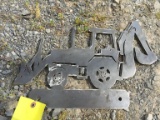 (2) BACKHOE METAL CUTOUT SIGNS