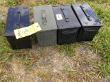 4 METAL AMMO BOXES