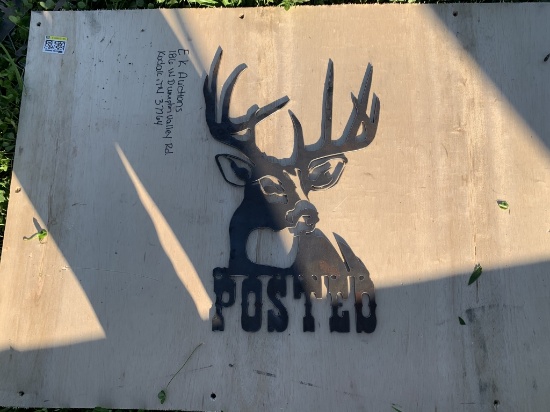 POSTED BUCK METAL ART