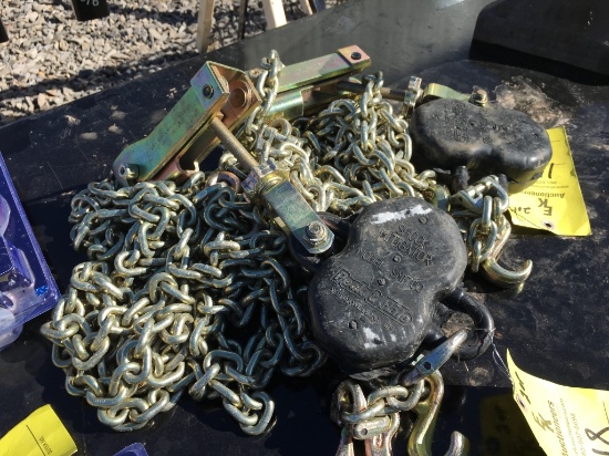 (2) MILITARY CHAIN TIE DOWNS