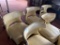 (5) YELLOW VINYL CHAIRS- 18