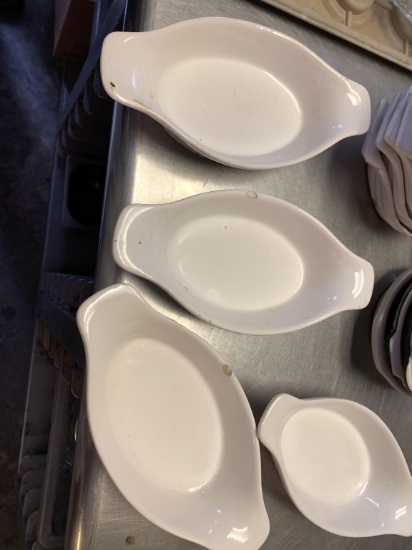 ASST INDV CASSEROLE DISHES/GRAVY BOATS/SHELL DISH