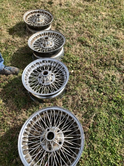 (4) 15" ORIGINAL JAGUAR WHEELS
