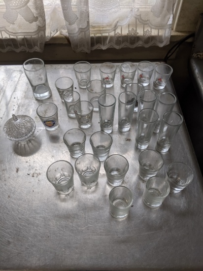 (25) MISC SHOT GLASSES