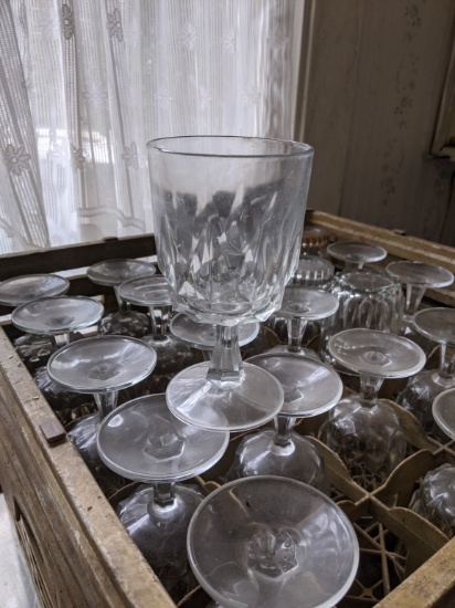 (2) CRATES MISC GLASSWARE