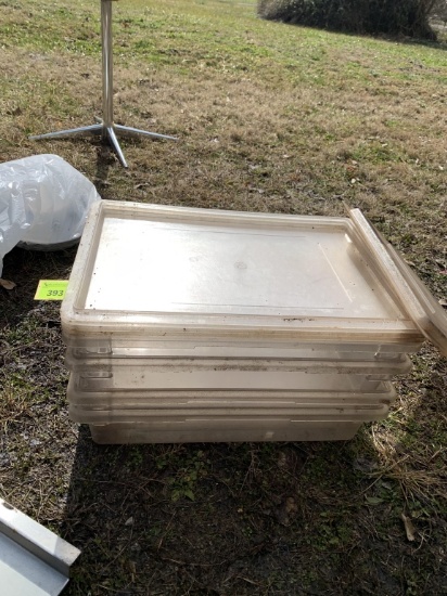(4) PLASTIC FOOD STORAGE BOXES
