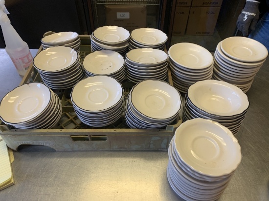 (APPROX 100) 6" PLATES&6.5"BOWLS