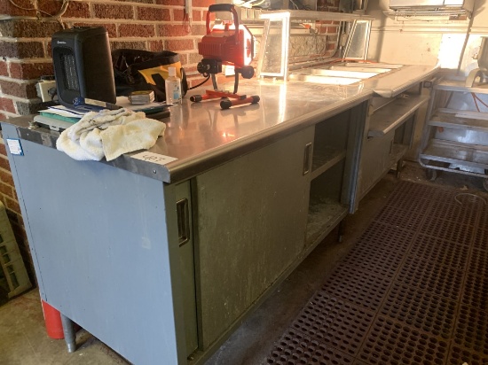 STEAM & PREP TABLE 116"X34"X38"