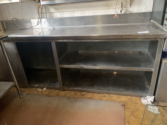 97"X36"X24" STAINLESS TABLE WITH SHELVES
