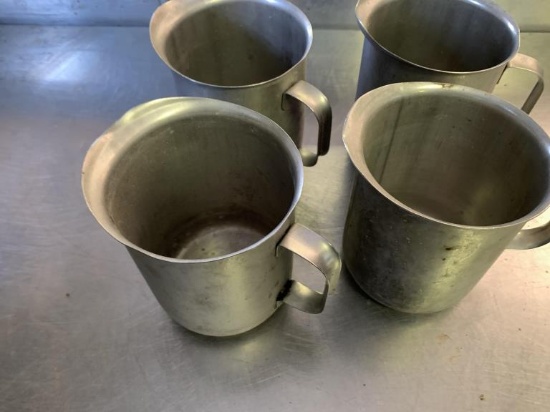 (4) 6.5" STAINLESS BEVERAGE PITCHERS