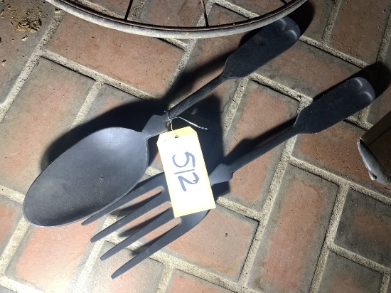 20" METAL SPOON & FORK