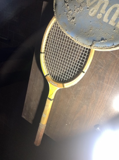 VINTAGE WILSON TENNIS RACKET WITH COVER