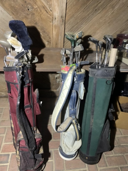 GOLF CLUBS AND BAGS