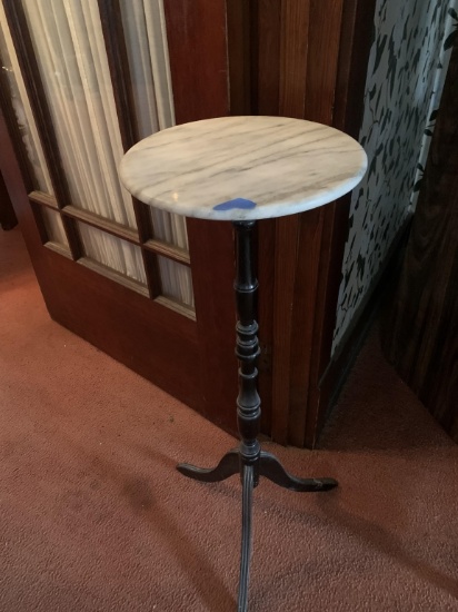 34" MARBLE TOP PLANT STAND