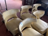 (5) YELLOW VINYL CHAIRS- 18