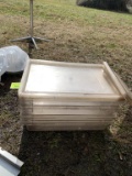(4) PLASTIC FOOD STORAGE BOXES