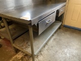 2DRAWER TABLE W/BACKSPLASH