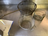 (3) VINTAGE METAL BASKETS