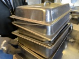 (3) CHAFING DISHES WITH LIDS & INSERTS