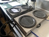 (2) COFFEE POT WARMERS & (3) GLASS COFFEE POTS