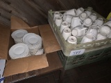 COFFEE CUPS & SAUCERS/ASST GLASSWARE