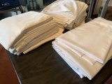WHITE 8' BANQUET LINEN TABLE CLOTHS