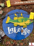LAKE LIFE METAL FISHING SIGN